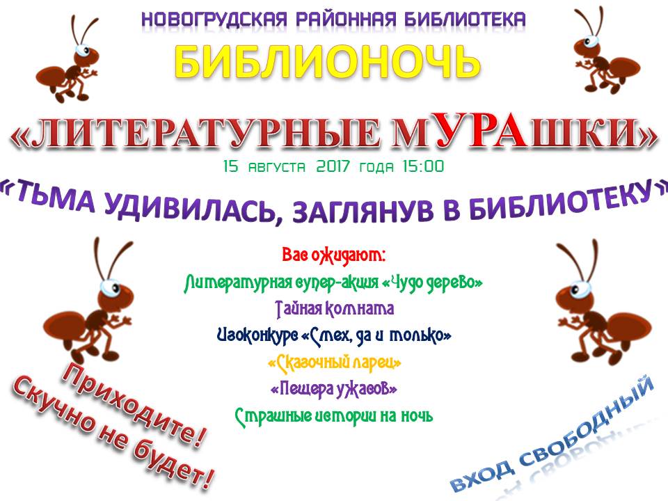 Библионочь с литературными мУРАшками